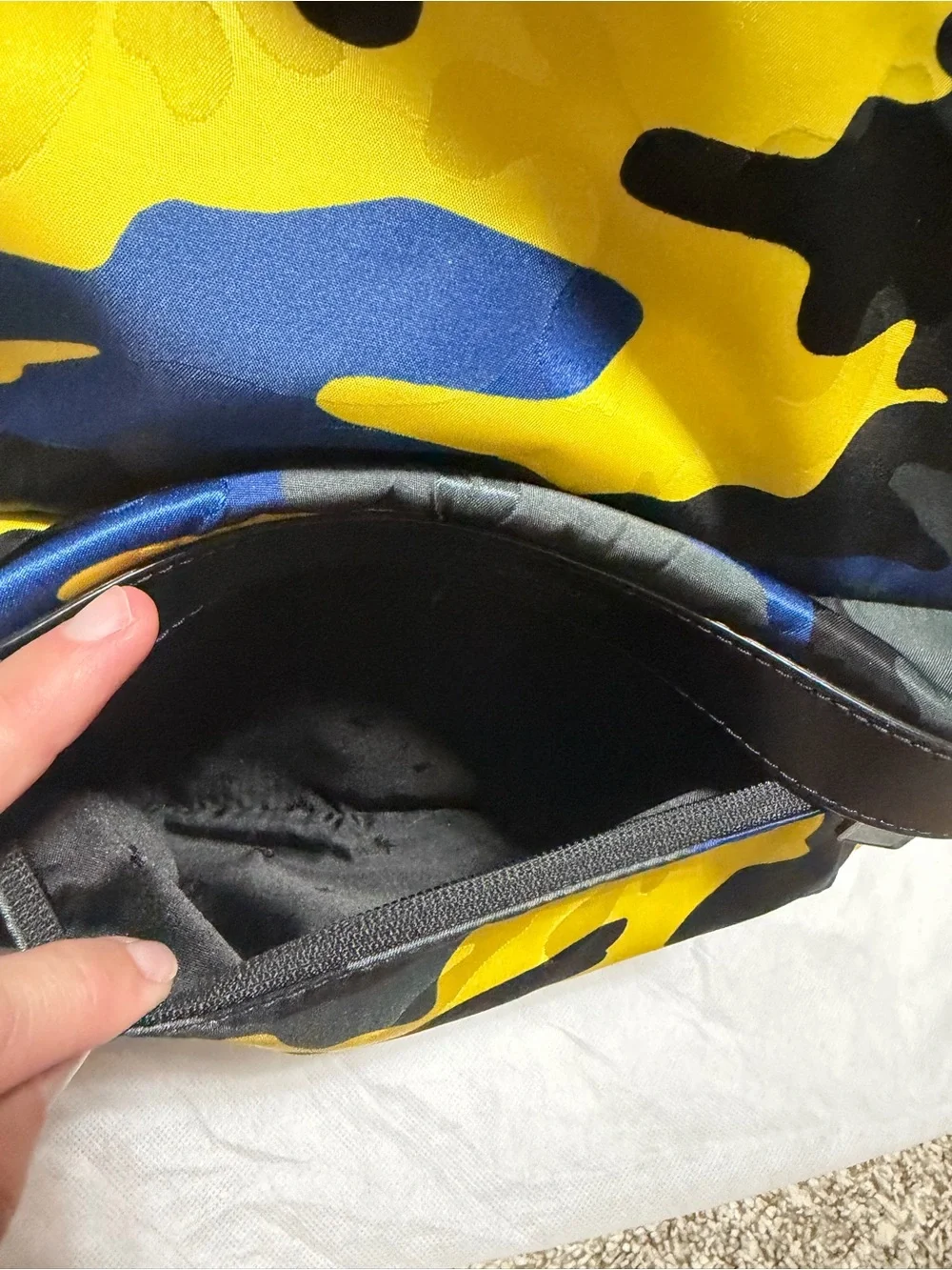 Michael Kors Men’s Yellow, Blue & Black Camo Backpack